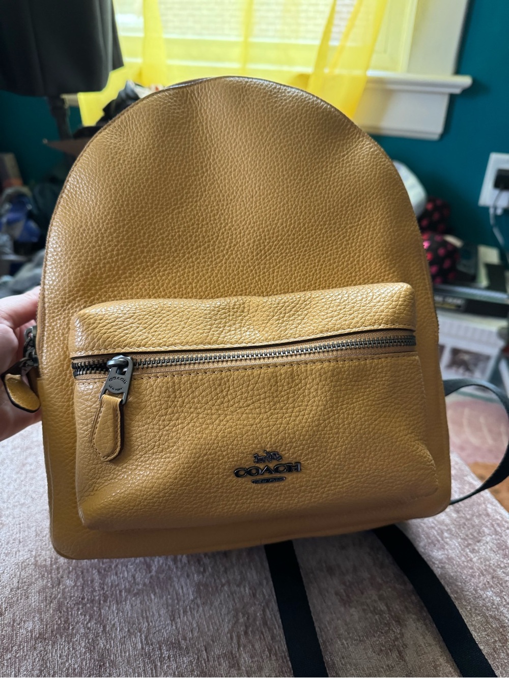 Coach Charlie Pebbled Leather Backpack